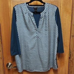 Anne Taylor Mixed Media blouse
